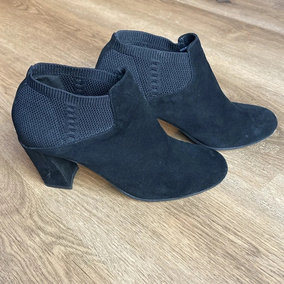 Eileen Fisher Marcy Suede Bootie with Stretch Knit size 6 - Picture 9 of 16